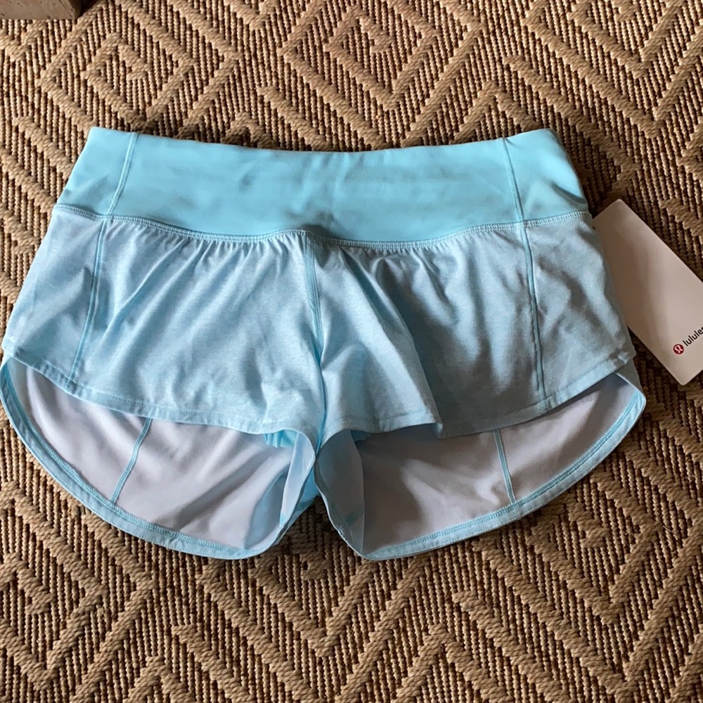 Lululemon icing blue speed up shorts